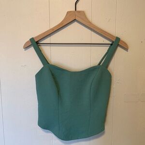 Abercrombie & Fitch Teal Corset Crop Tank XS